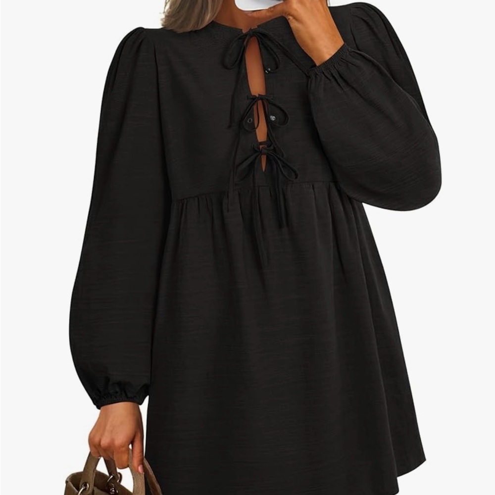 Chic Black Long Sleeve Dress